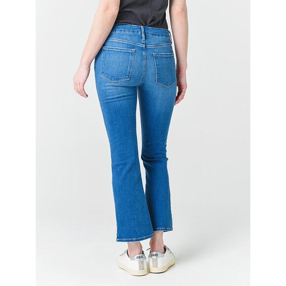 Frame Le Crop Mini Boot Slit Rivet Clean Jean in Morongo - Picture 3 of 10